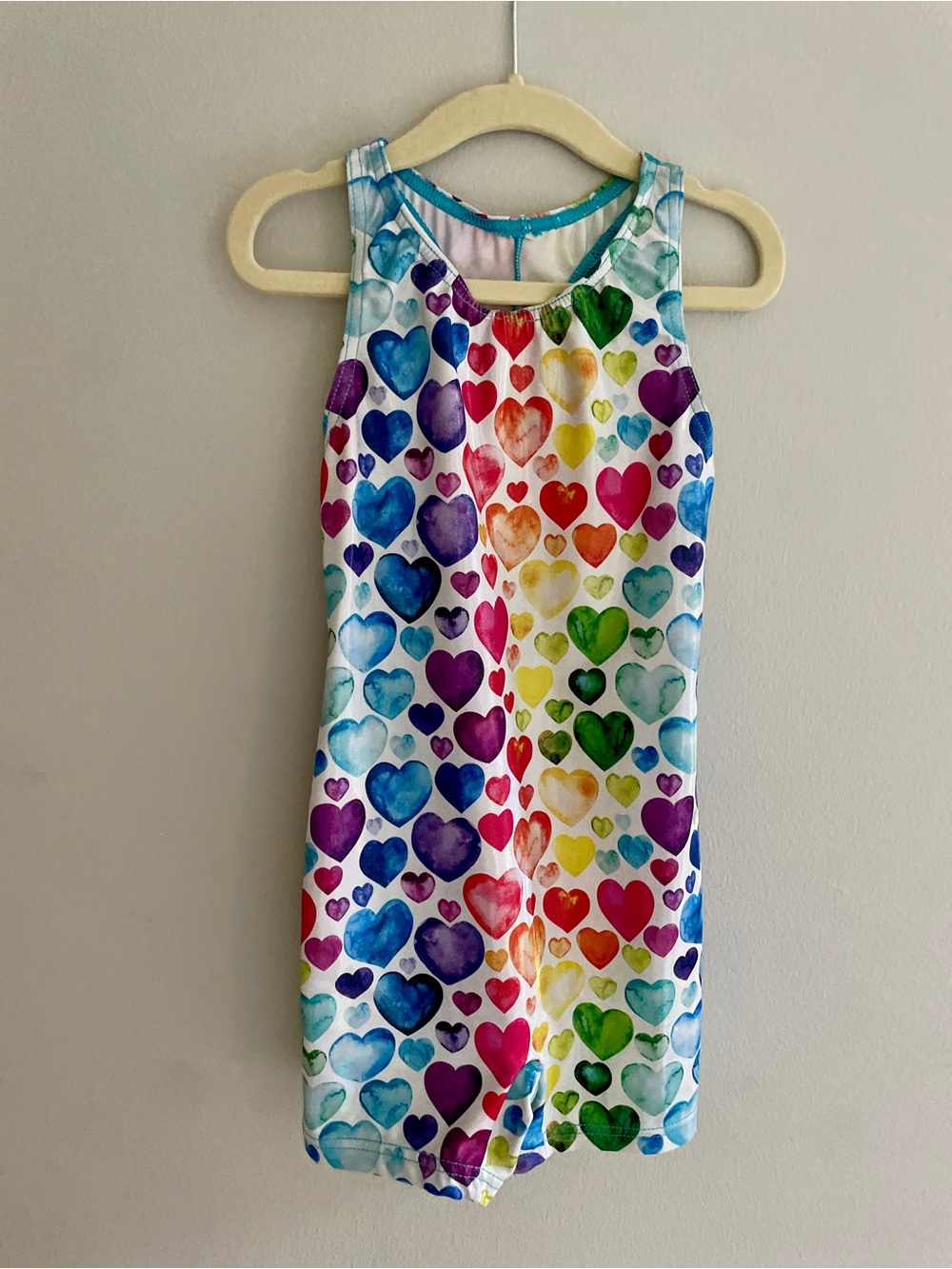 balera Multicolor Rainbowy Heart Gymnastics Leotard